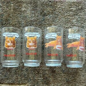 Morris the Cat 9-Lives Cat-Themed Glasses Set of 4